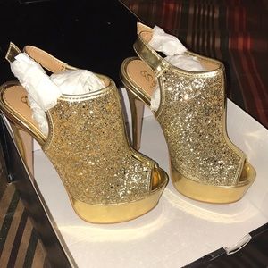 Gold booties